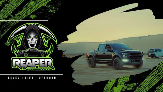 Picture showing a lifted truck offroading in the dunes Reaper Offroad Lifts