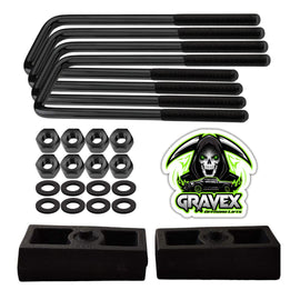 Chevrolet Suburban 2500 6-Lug 2WD Cast Iron Lift Blocks and Square U-Bolts Kit