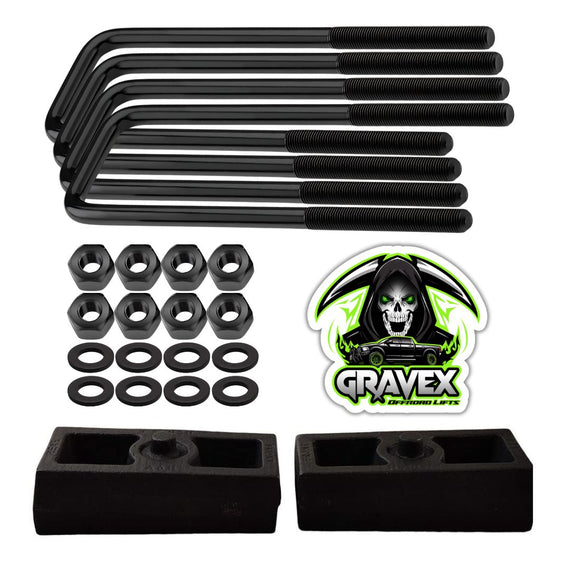Chevrolet Suburban GMC Yukon 1500 6-Lug Cast Iron Lift Blocks and Square U-Bolts Kit
