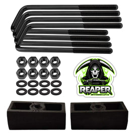 Cast Iron Lift Blocks and Square U-Bolts Kit - 2 inch
