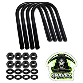 6.5 Inch Round U-Bolts for Jeep Cherokee XJ Rear Suspension Lift